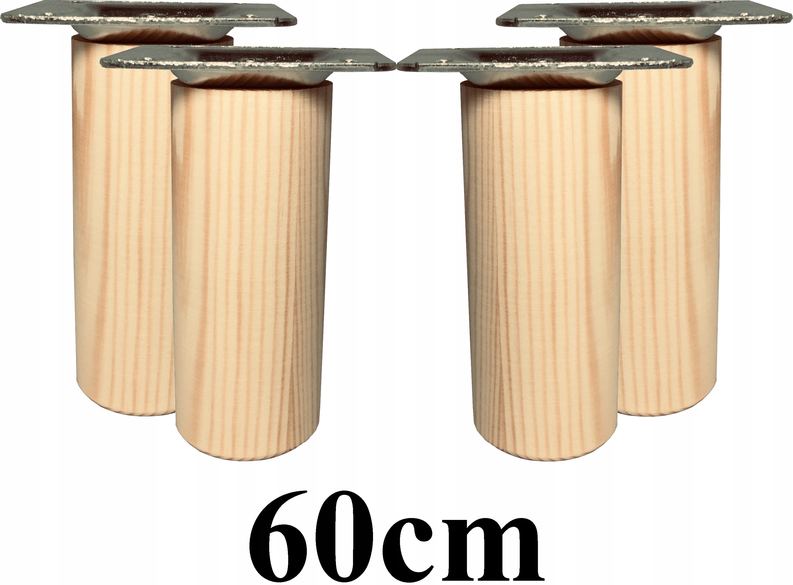 Dřevěné Nožky soustružené 60 cm, sada 4 plechy