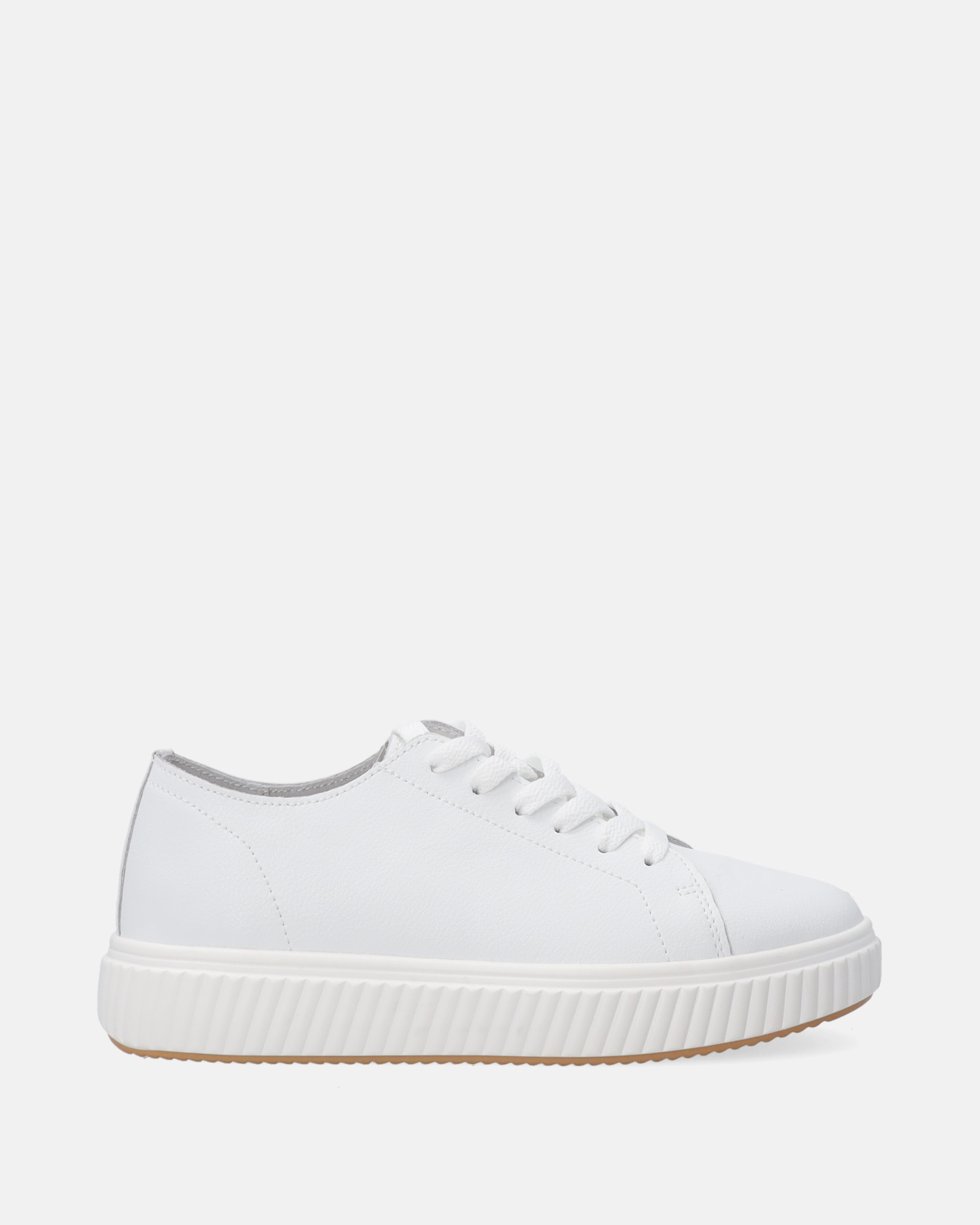 Białe Skórzane Sneakersy Damskie Venezia Z Podwyższoną Podeszwą Rozm. 40