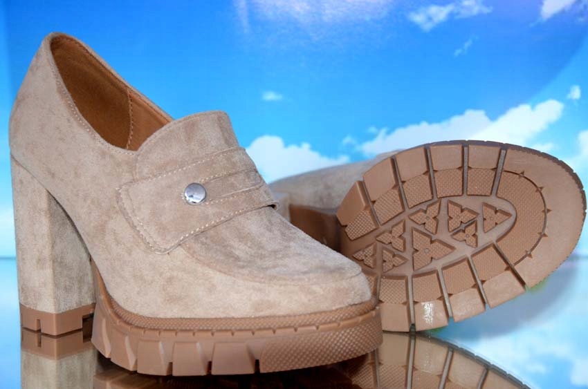 MEGA CUDNE MOKASYNY CZÓŁENKA ORGINAŁ CASUAL BUTY ITALY STYL BOTKI PLATFORMA Wzór dominujący bez wzoru