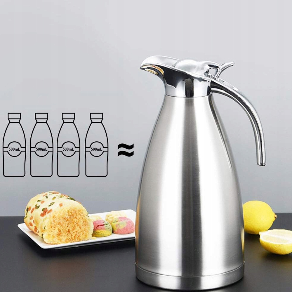 2L ANTYPOŚLIZGOWE I SZCZELNE TERMOS STOŁOWY DO ZIMNYCH I GORĄCYCH NAPOJÓW Pojemność 2 l