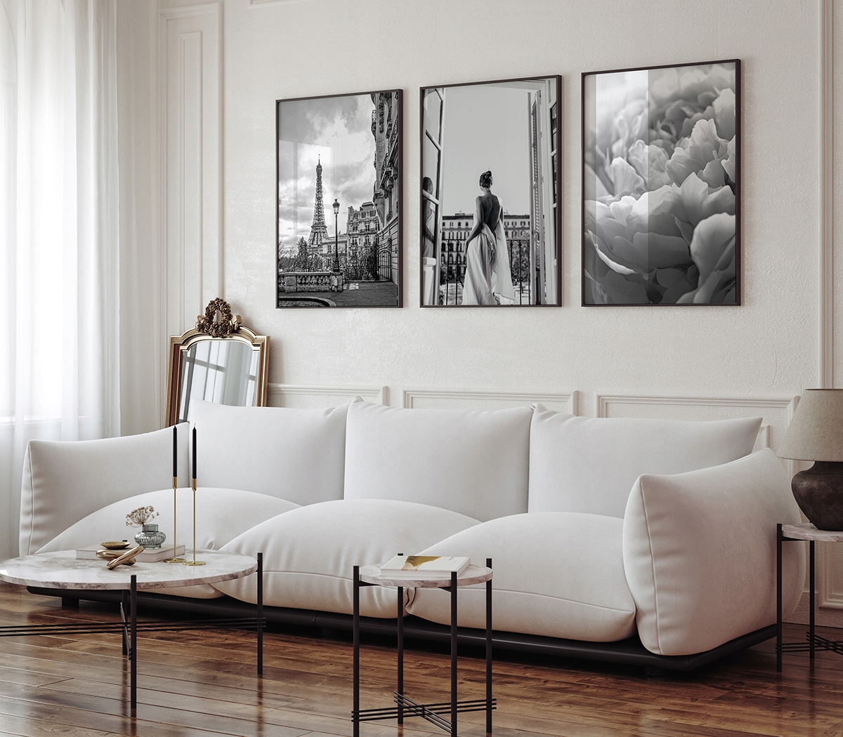 Sada plakátů Šedá elegance