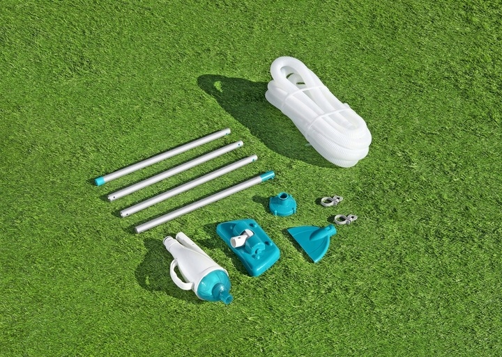 ODKURZACZ DO BASENU Basenowy Mocny DO CZYSZCZENIA DNA ZESTAW + Długi Kij Waga produktu z opakowaniem jednostkowym 2.275 kg