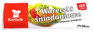 

Woreczki Śniadaniowe Mocne 18x28 Kuchcik 100szt