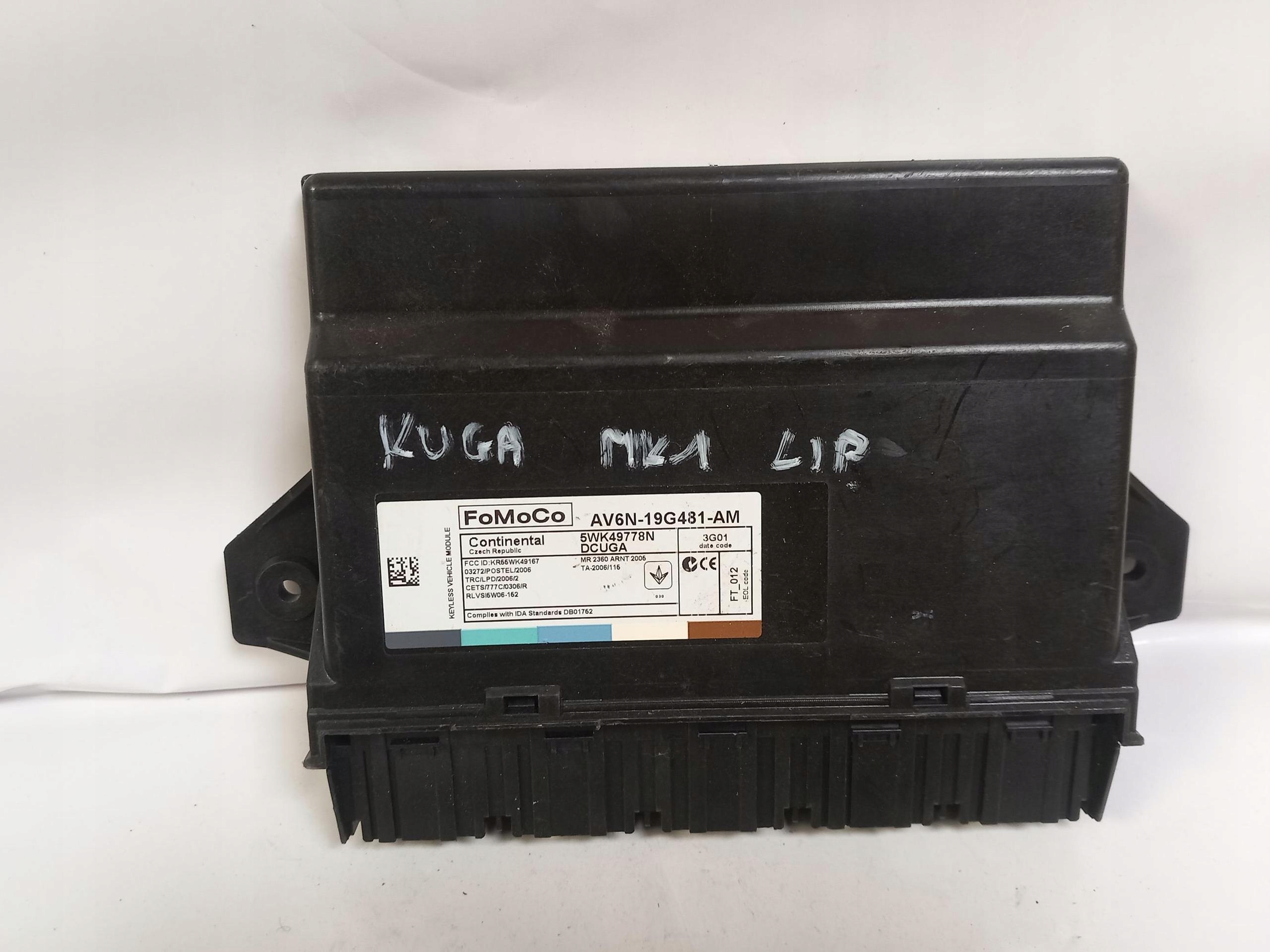 control unit comfort control unit FORD KUGA MK2 AV6N-19G481-AM 12-19