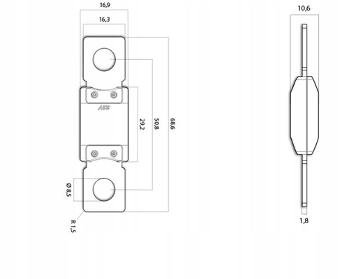 BEZPIECZNIK MEGAVAL, 200A, 1 SZT. Producent części Inny
