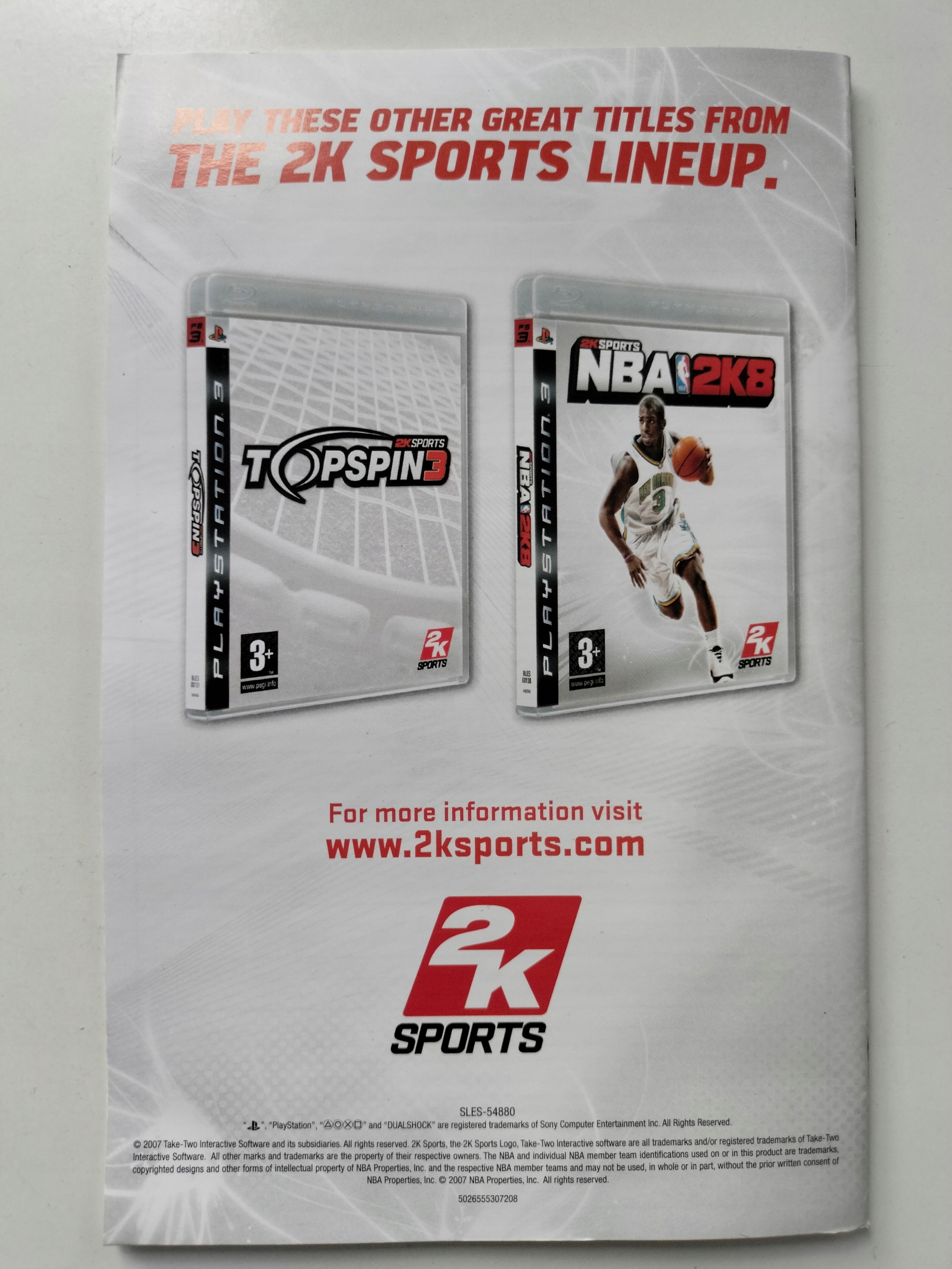 NBA 2K8 PS2 PAL ENG Producent 2K Sports