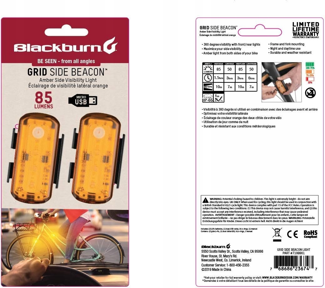 Lampa Blackburn Grid Side Beacon 85 Lumenů