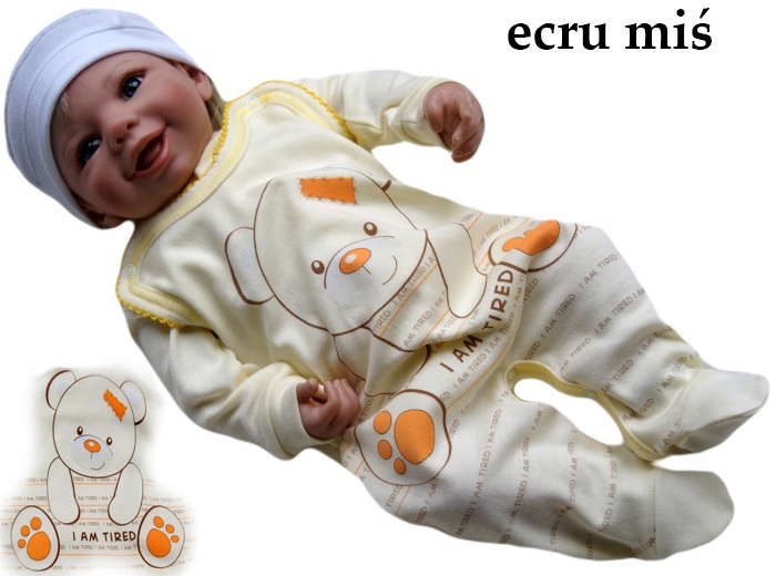 

Śpiochy śpioszki kaftanik 86 rozpinane bawełniane