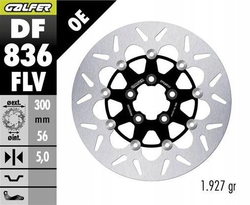 Galfer Brzdový Kotúč Zadný Harley-davidson (300X56X5) Plávajúci ()