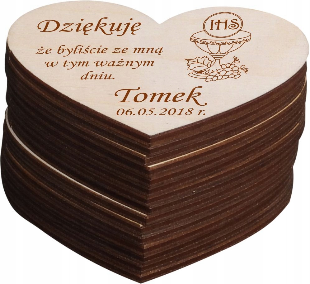 Podziękowanie Gości Komunia Magnes Imię 15 szt