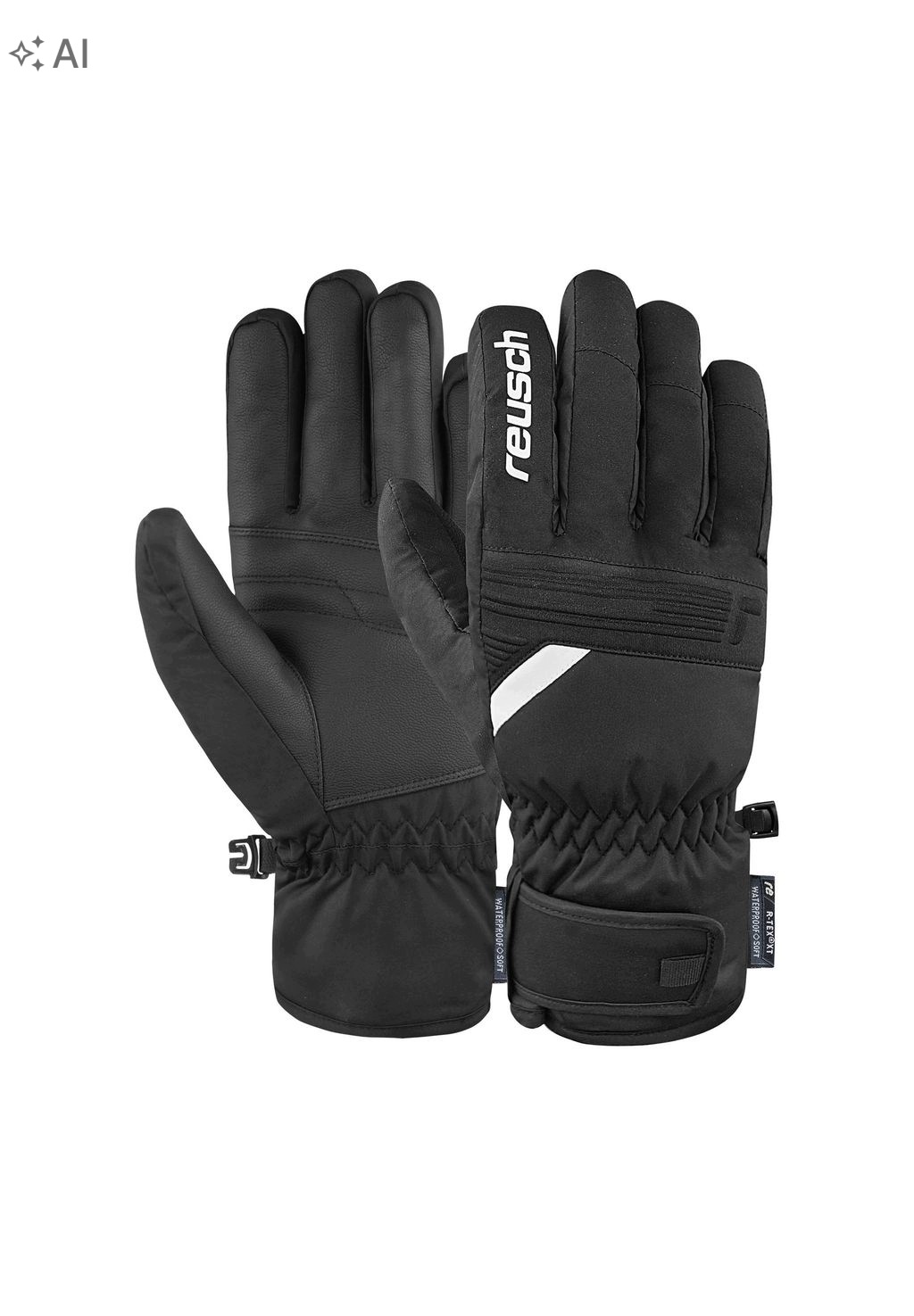 Reusch Černé Pětiprsté Rukavice S Ochranou Rukou M/L 7DA