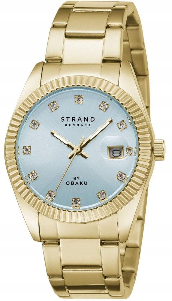 Złoty klasyczny zegarek damski na bransolecie Strand Denmark S721LDGMSG Marka Inna marka