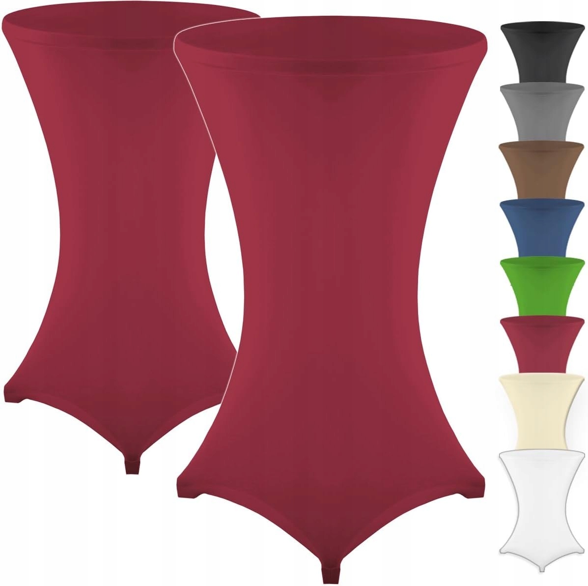 Pouzdra Na Koktejlový Stůl Diana 2KS Stretch Öko-te bordová vel.Ø 70-75 cm