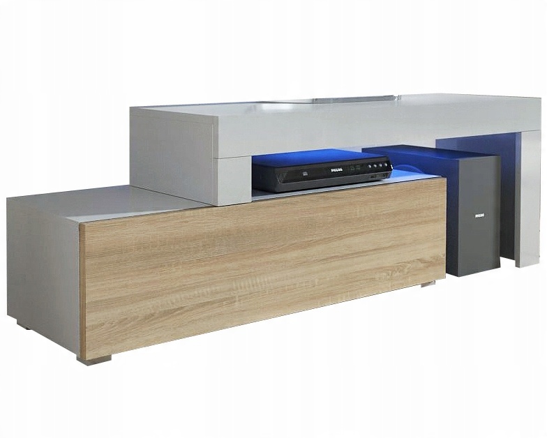 

Komoda Szafka Rtv Rozsuwana 108-200 dąb sonoma Led