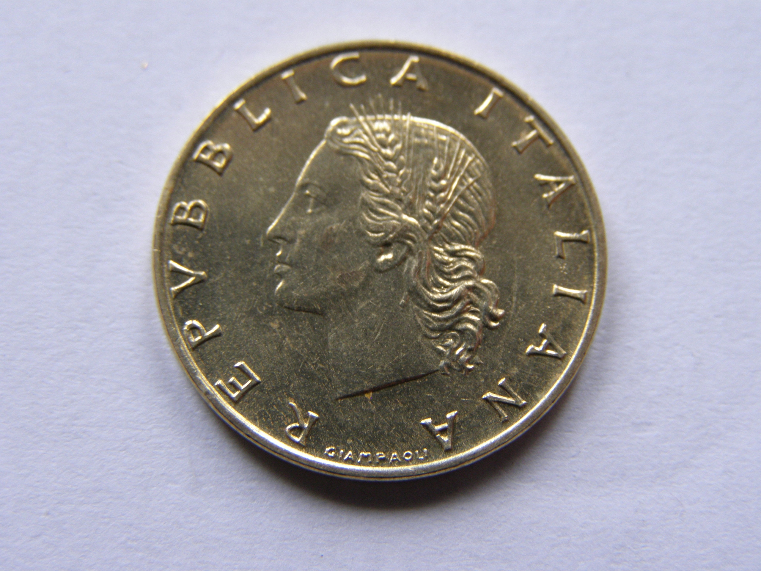 WŁOCHY ITALIA 20 LIRA 1970 ROK R !!!!!!!!!!!! 0900