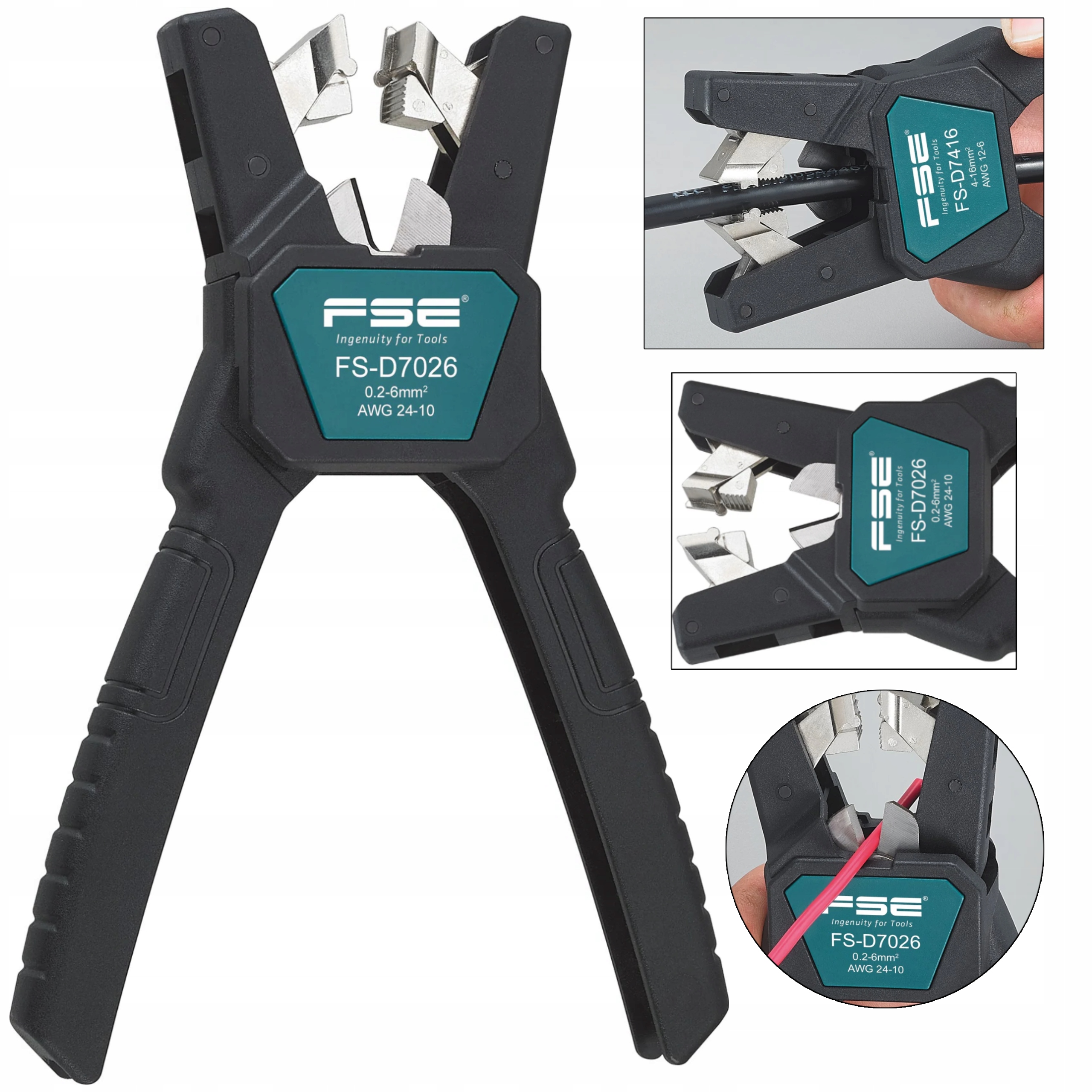 Automatický Odizolační Kleště Průchozí 0,2-6 mm2 Fse FS-D7026