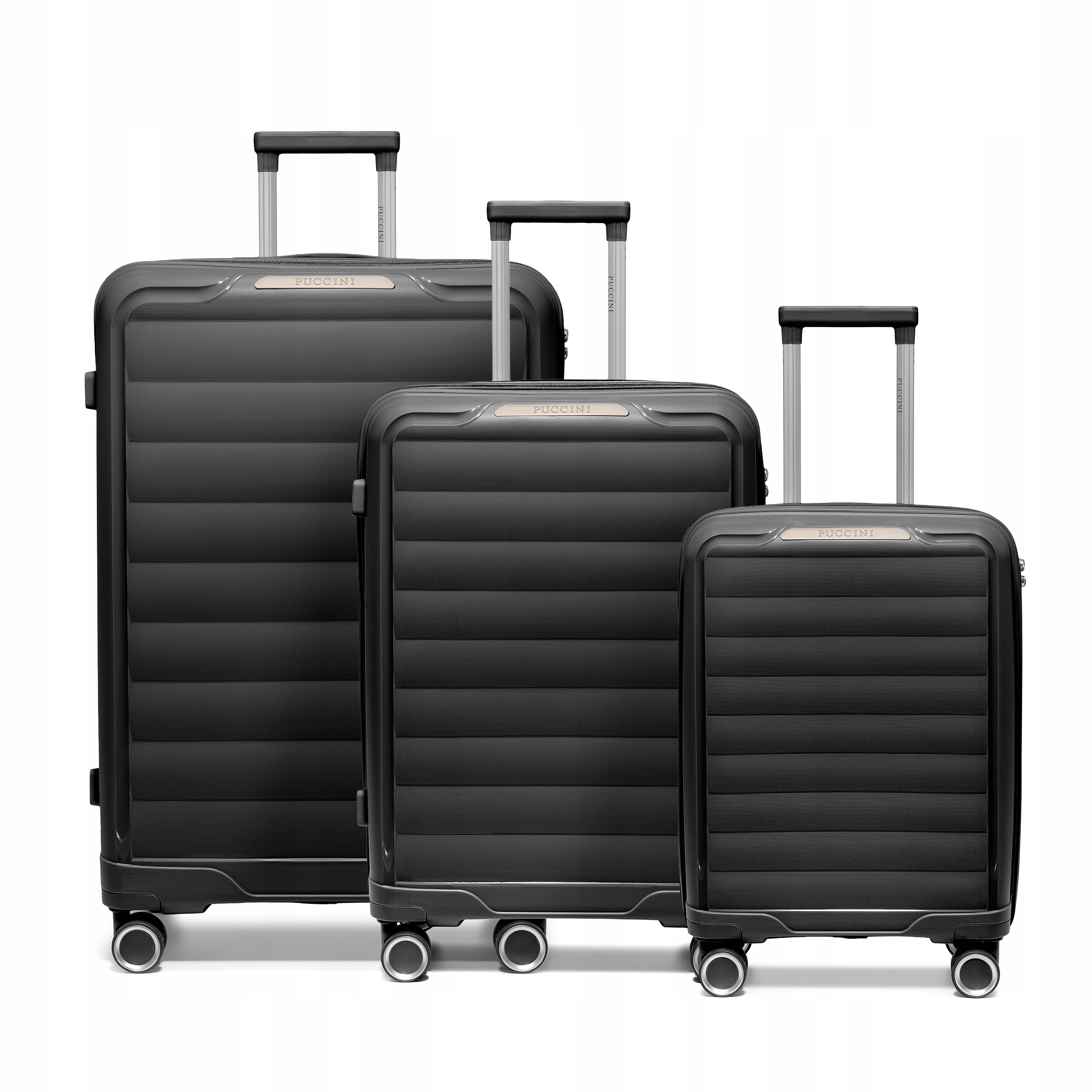 Puccini Zestaw Komplet 3 Walizek Podróżnych Pp 4 Kółka Twarde 3w1 PP030-1