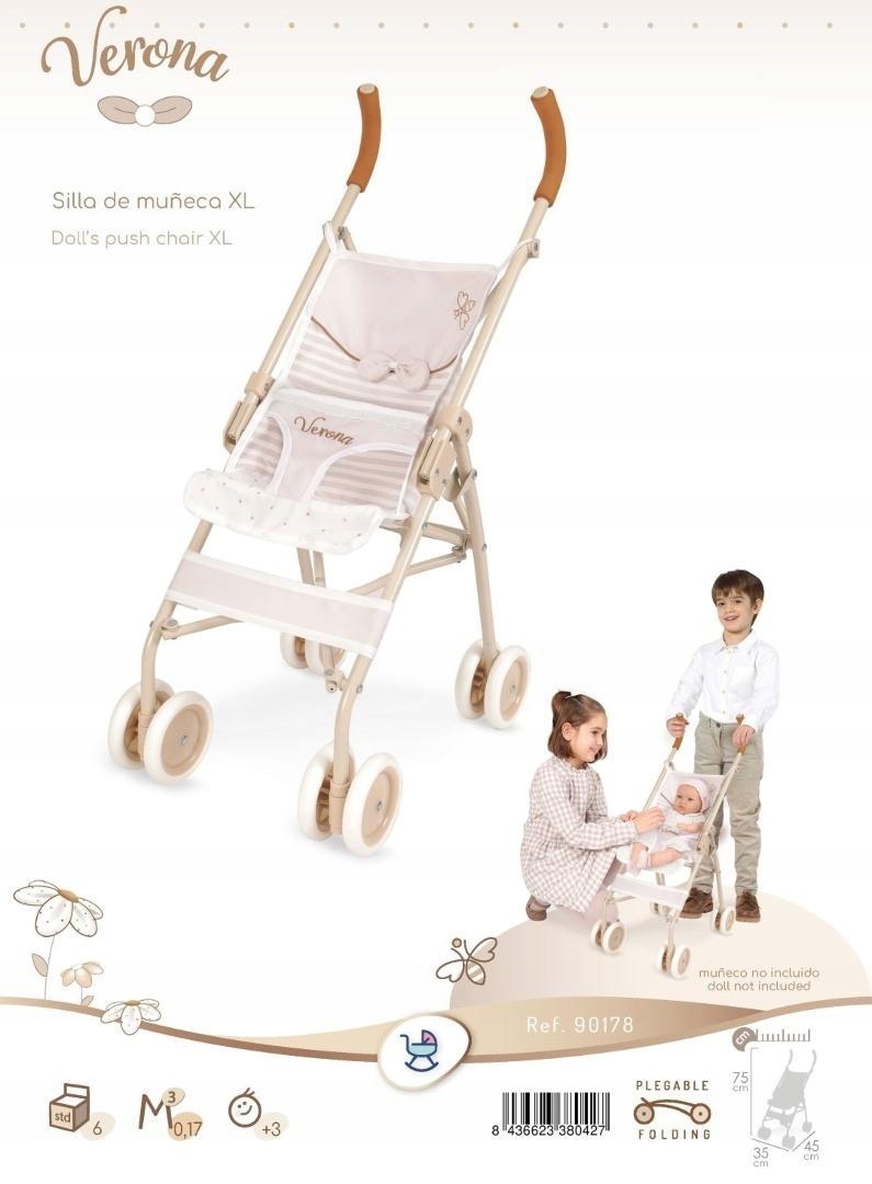 Spacerówka XL Verona Dla Lalek Do 52CM