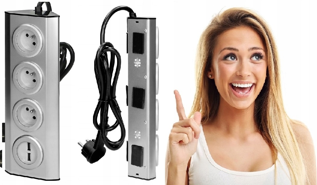 Rohová Stolní Nábytková Zásuvka S Kabelem