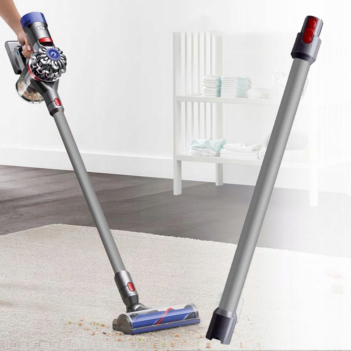 Rura Do Dyson V7 V8 V11 V10 73CM Wzmociony Szary
