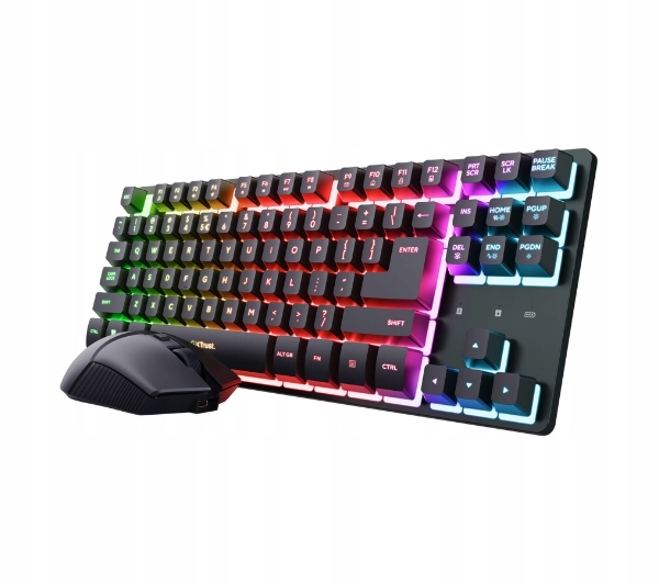 Zestaw mysz i klawiatura bezprzewodowa Trust Gxt 832 Thado 6400 dpi Czarna