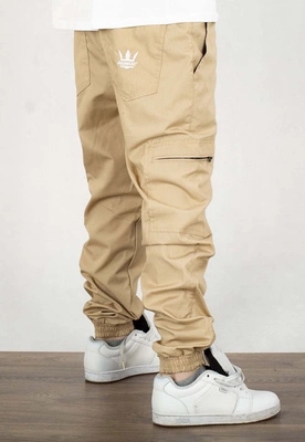 Kalhoty Jigga Wear Crown Ripstop Cargo béžové