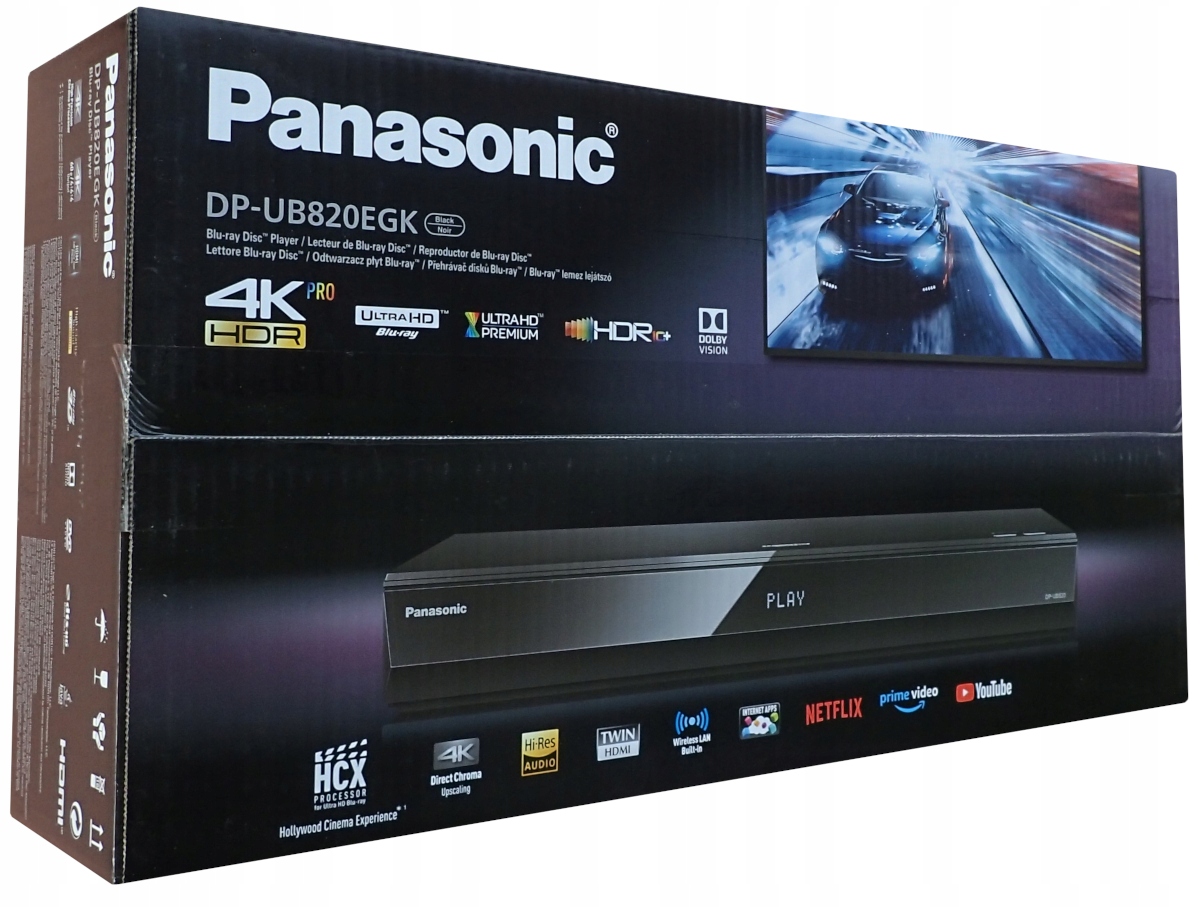 Panasonic DP-UB820 Přehrávač Blu-Ray DVD CD 4K Ultra Hd Dolby Vision WiFi