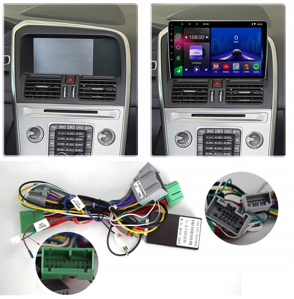 RADIO GPS ANDROID VOLVO XC60 2009-2017 WIFI 16GB EAN (GTIN) 5904316116002