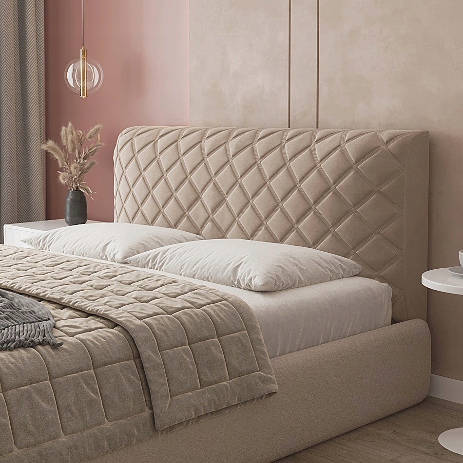 Potah na čelo postele 195 cm Potah na čelo postele Béžový