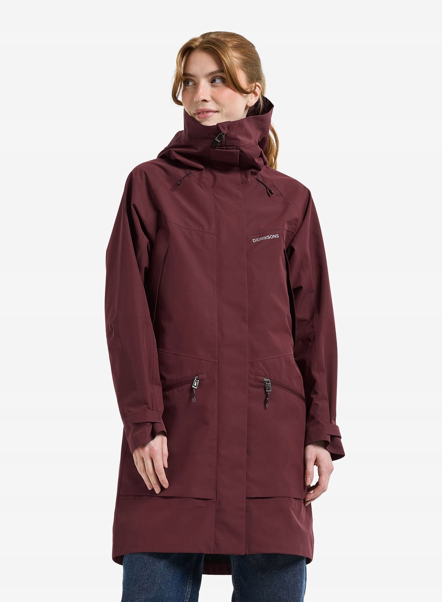 Dámská dešťová parka Didriksons Ilma Parka 8 old rust 36 (s)