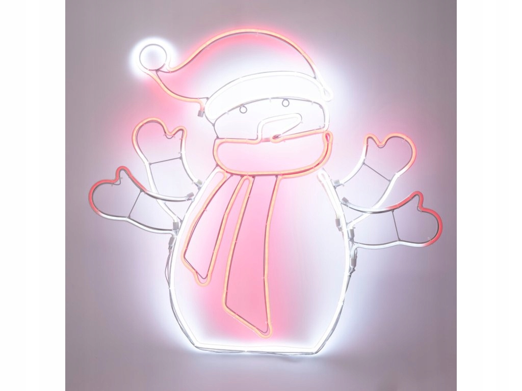 Led vianočné dekorácie, snehuliak, 68 x 61 cm