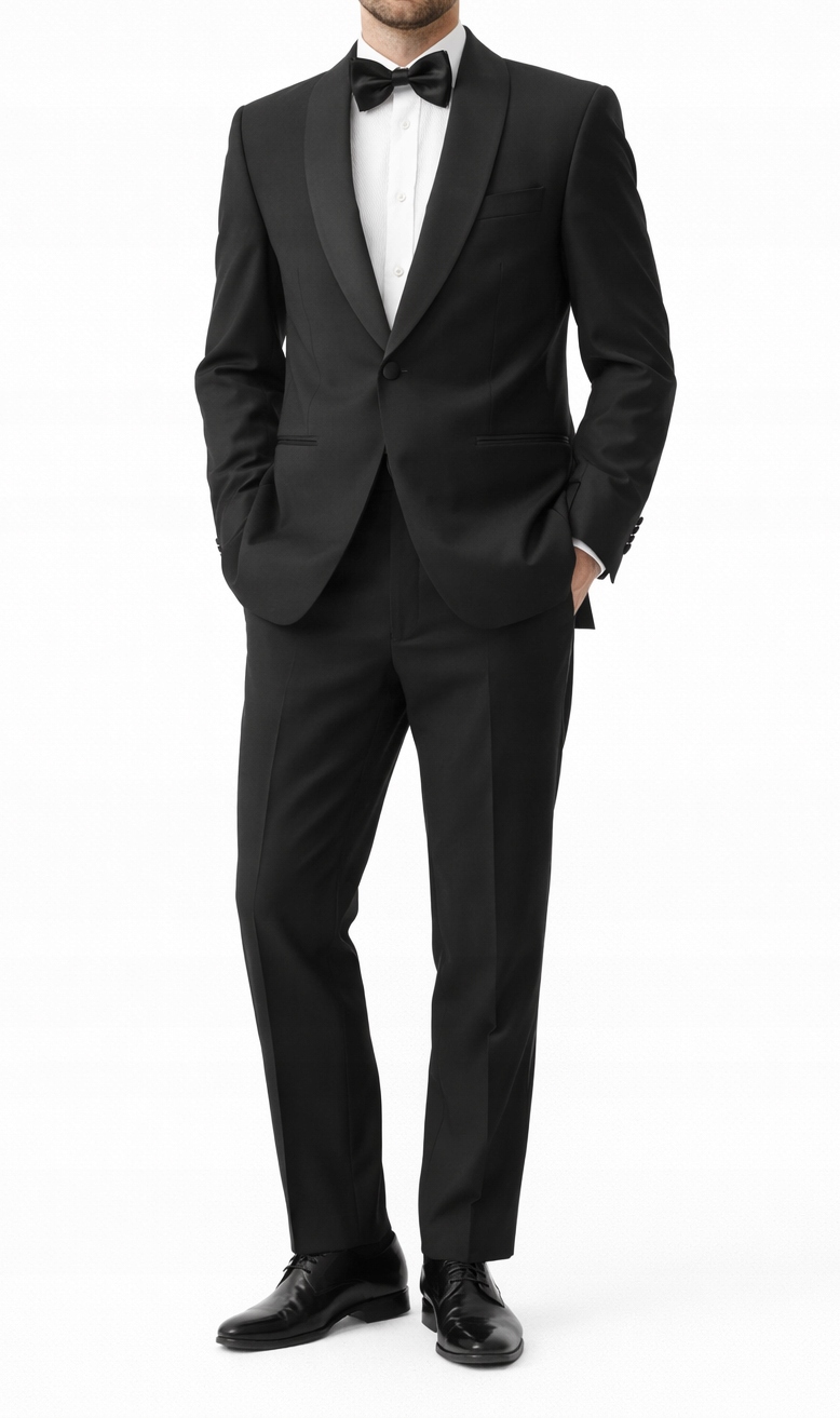 Černý pánský jednořadý tmavě modrý 170/104 Cenový