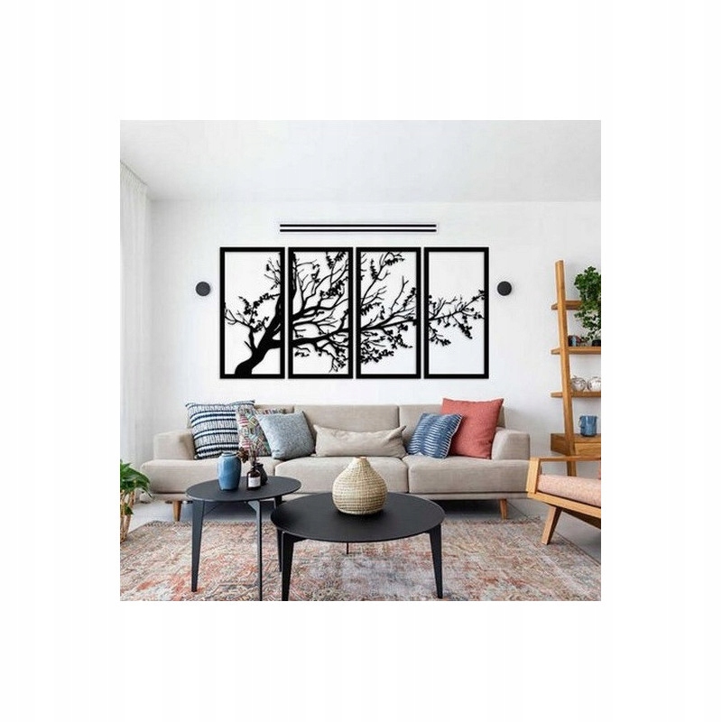 Moderný veľký obraz Drevo loft do obývacej izby spálne 4 ks strieborný 180x70 cm