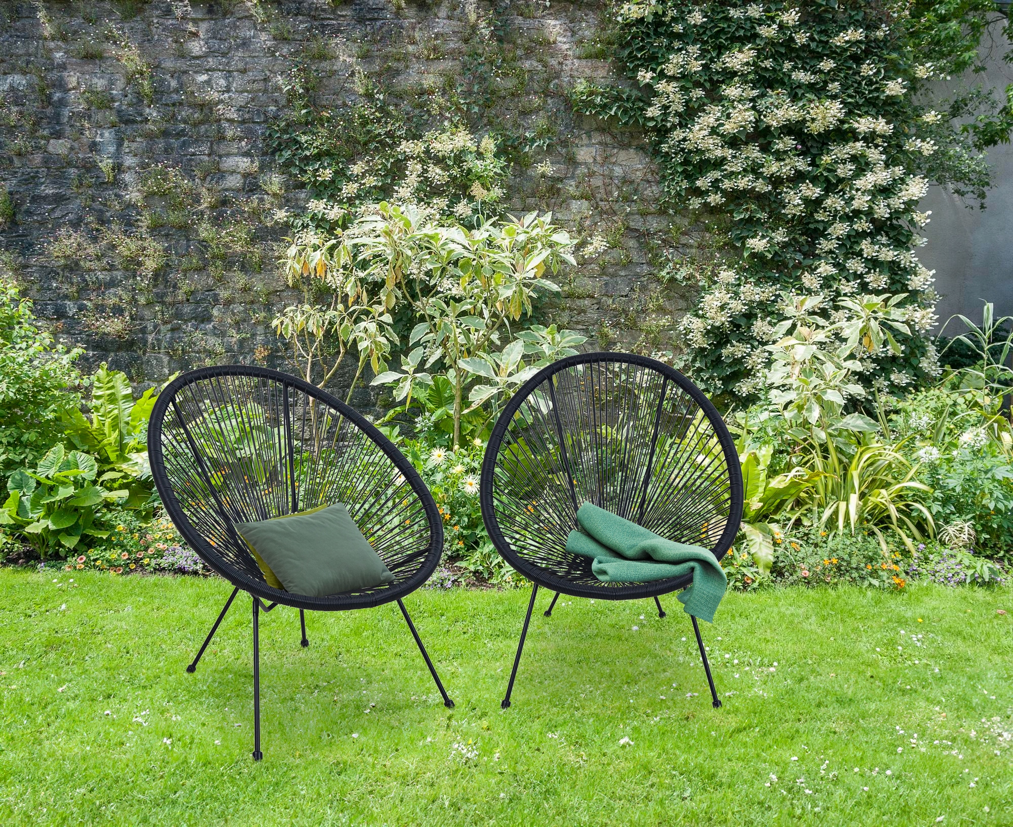 MOCNY WYGODNY FOTEL KRZESŁO OGRODOWE TARAS BALKON DO STOŁU ACAPULCO CZARNE Kod producenta 5.03.212283