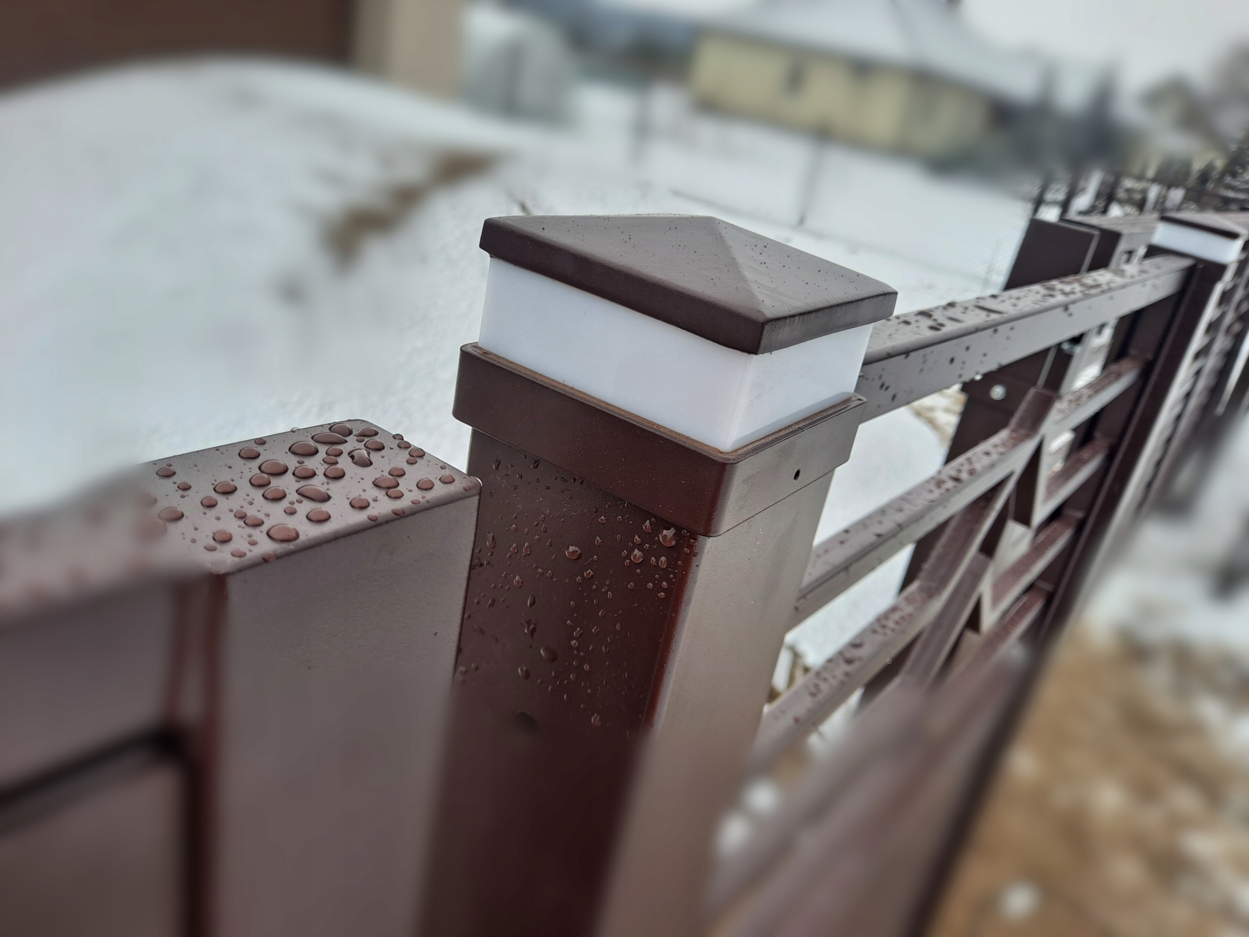 LAMPA LED NA SŁUPEK OGRODZENIA 120x120 12X12 mm RAL 9005 + SAT Rodzaj oprawa