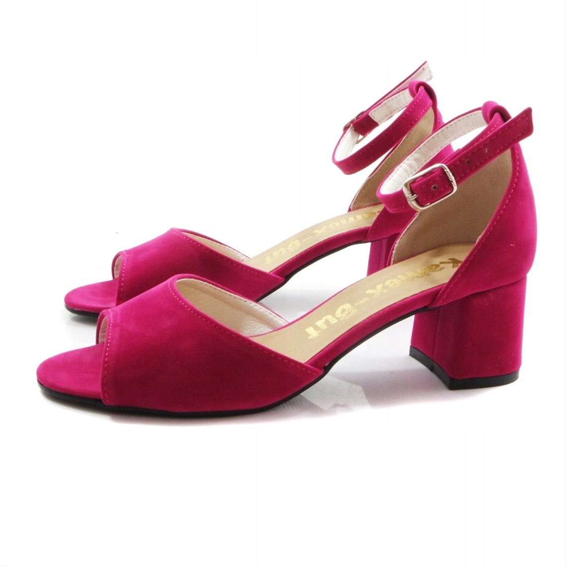 

Damskie Fuksja Sandały Na Klocku 38