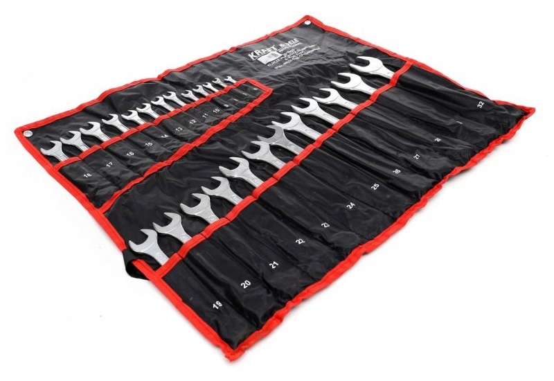 KLUCZE PLASKO OCZKOWE 6 32mm 25szt ZESTAW KLUCZY EAN 5903175333209