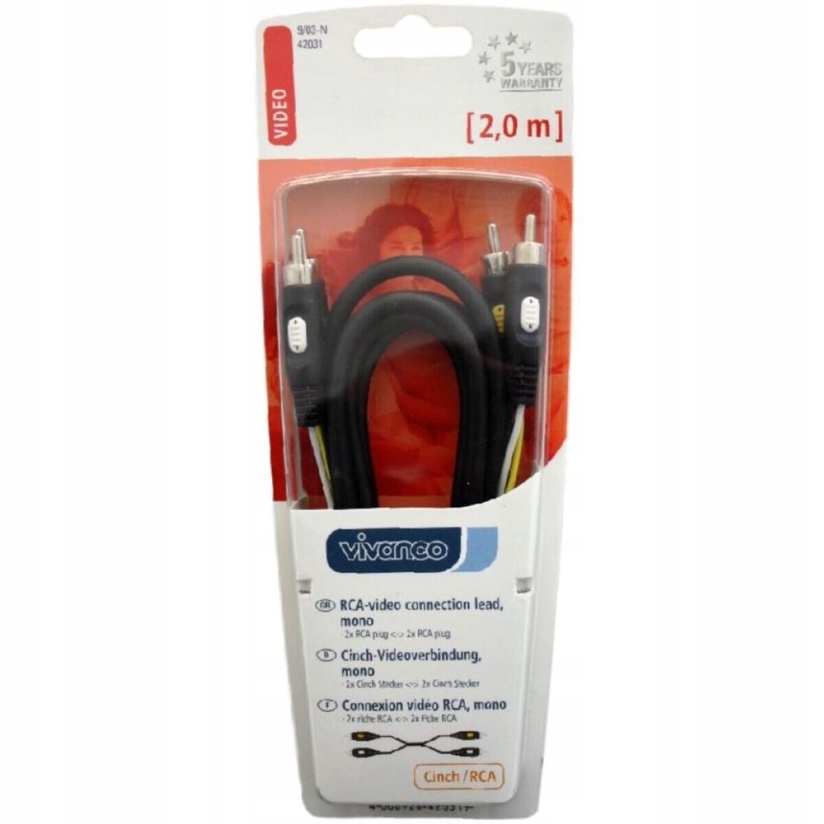 Wtyk RCA Vivanco 9/03-N