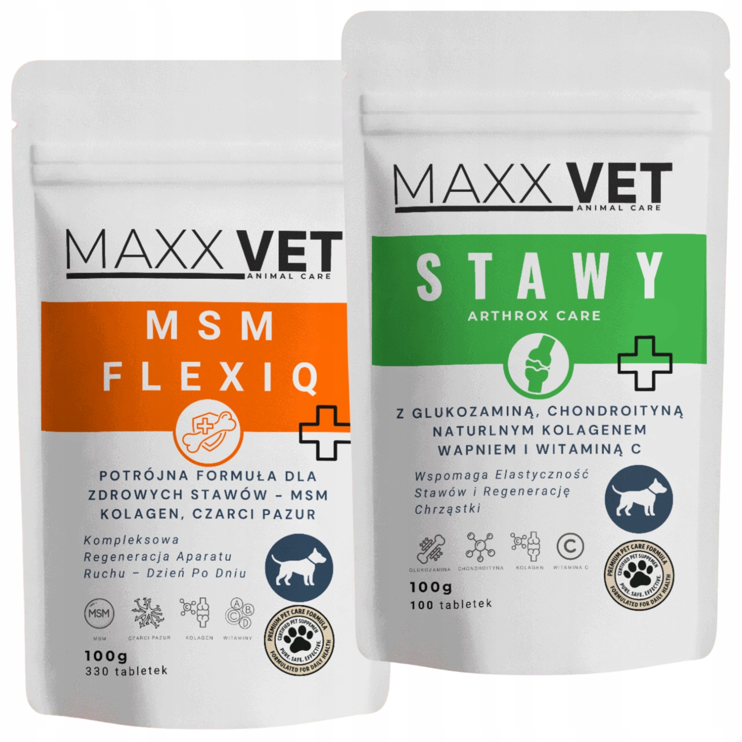 Zestaw na Stawy dla Psa Msm Glukozamina Czarci Pazur 430t Koniec Kulenia