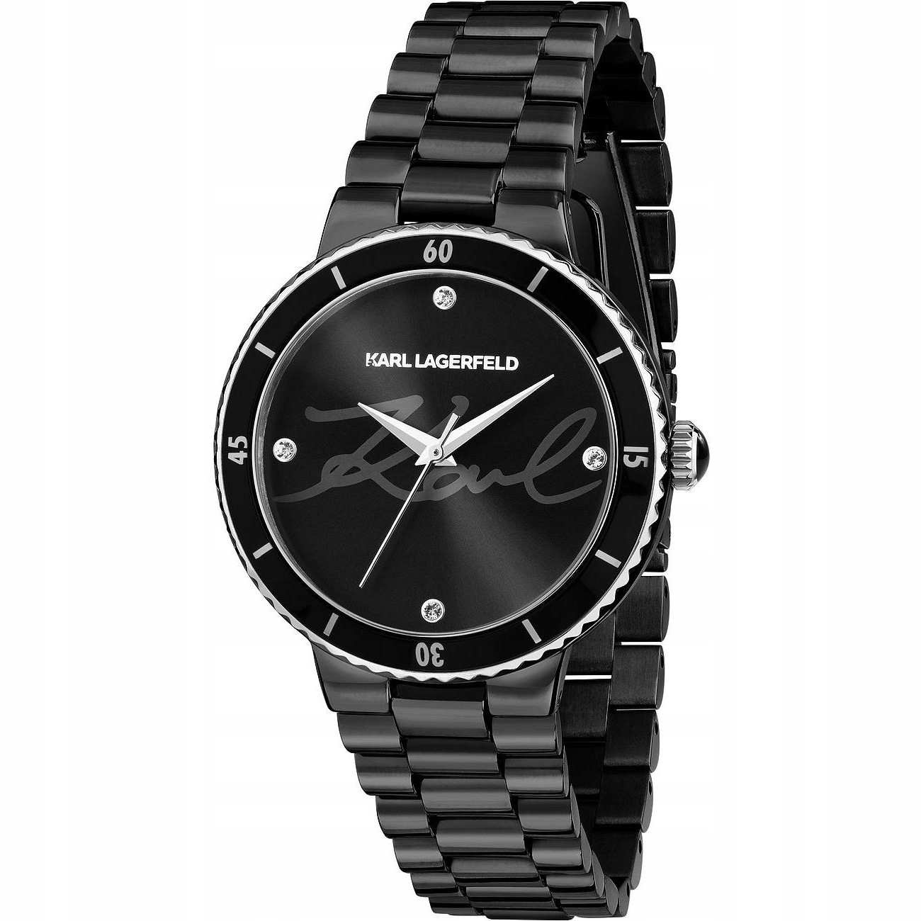 Dámské hodinky Karl Lagerfeld R0553104504 Zirkony černé