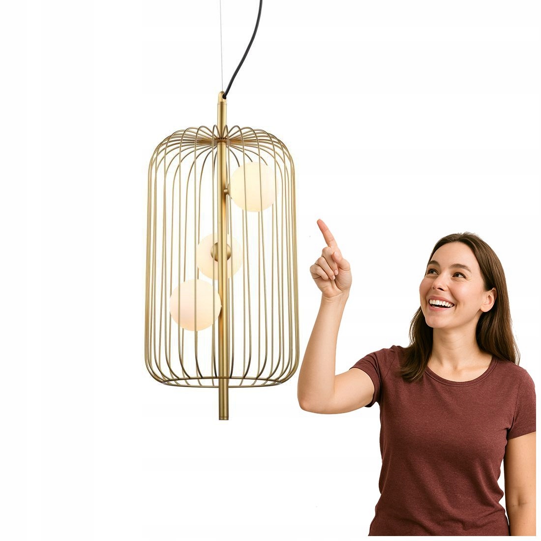 Závesná lampa Hayden MDM-3934/3 Gd Italux