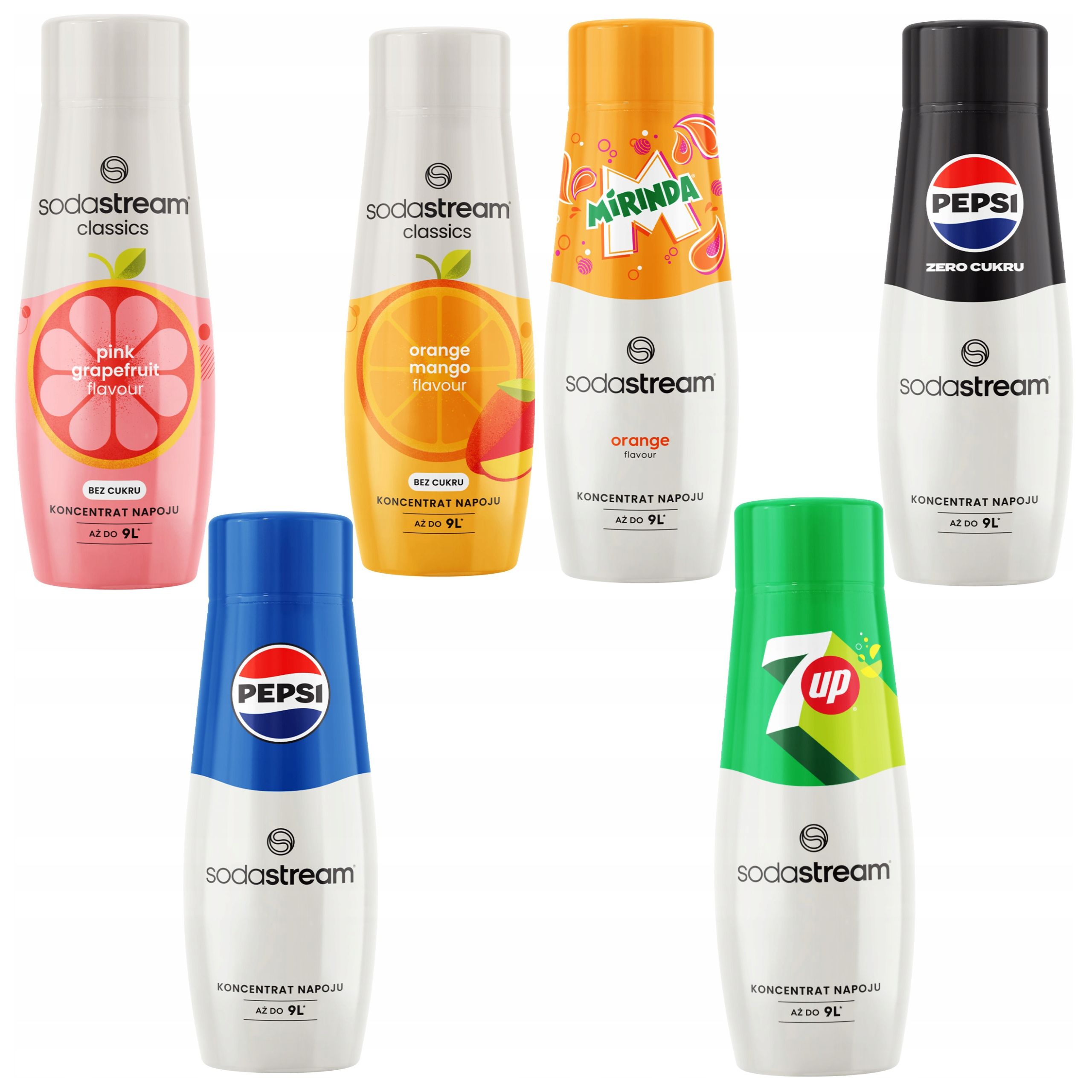SodaStream Pepsi Mirinda 7Up Grapefruit Orange-mango Pepsi Zero