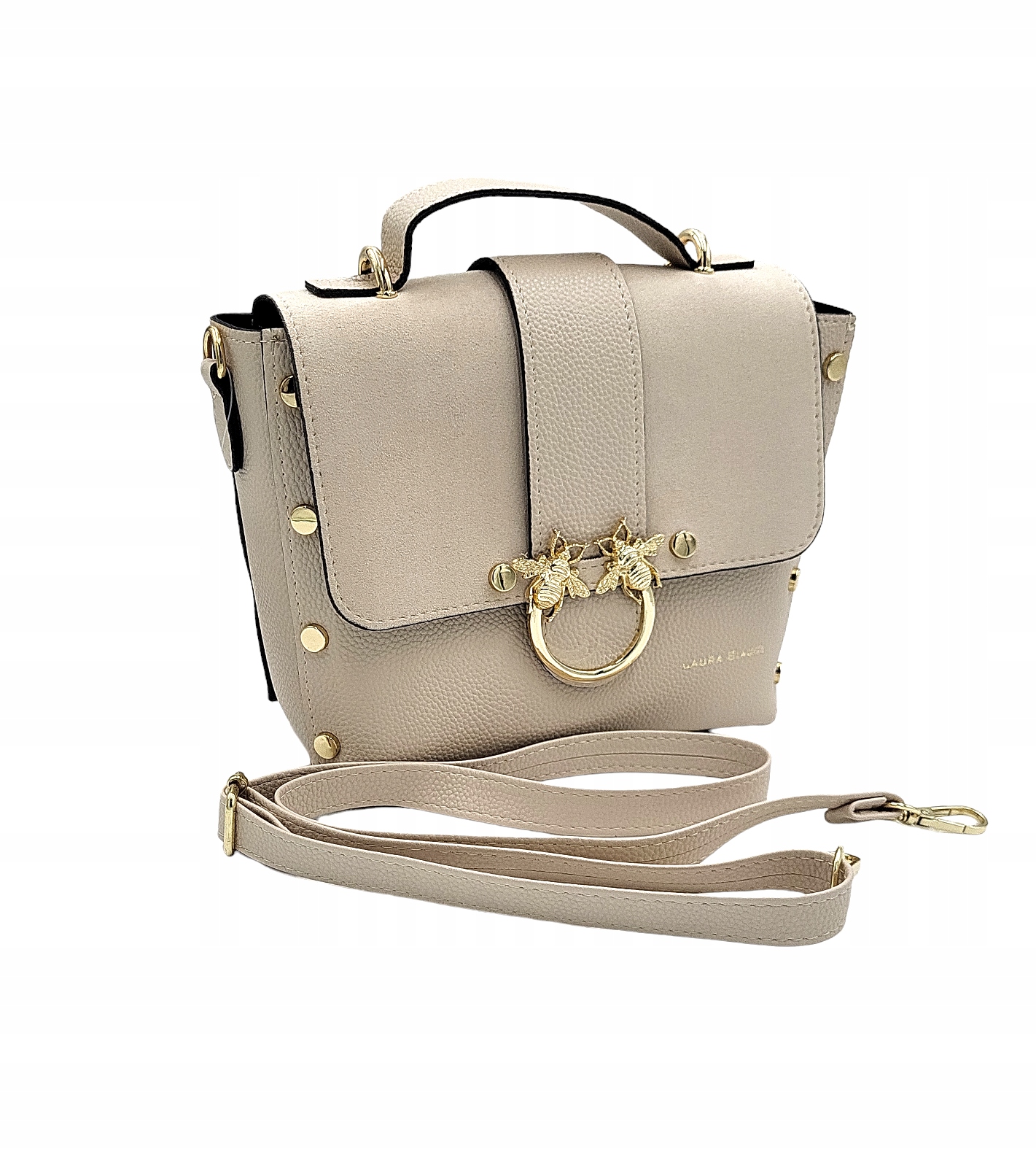 Kabelka kufřík Laura Biaggi včelky béžová