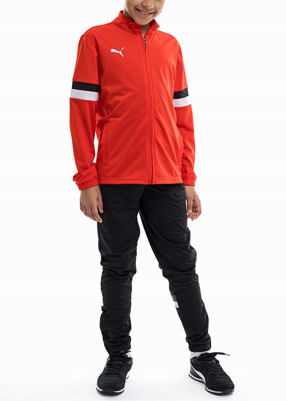 Dres Dziecięcy Puma Team Rise Komplet Zestaw Bluza Spodnie Czerwony r. 152