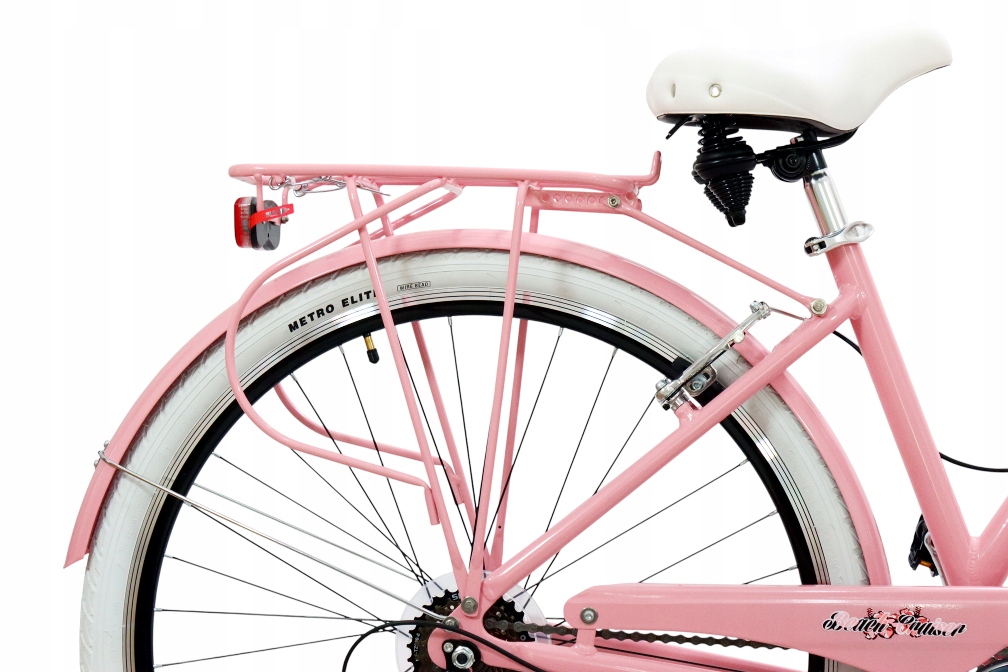 РОЖЕВИЙ АЛЮМІНІЄВИЙ ЛЕГКИЙ МІСЬКИЙ ВЕЛОСИПЕД ПЛЯЖНИЙ КРЕЙСЕР ЖІНОЧИЙ 28 SHIMANO + КОШИК