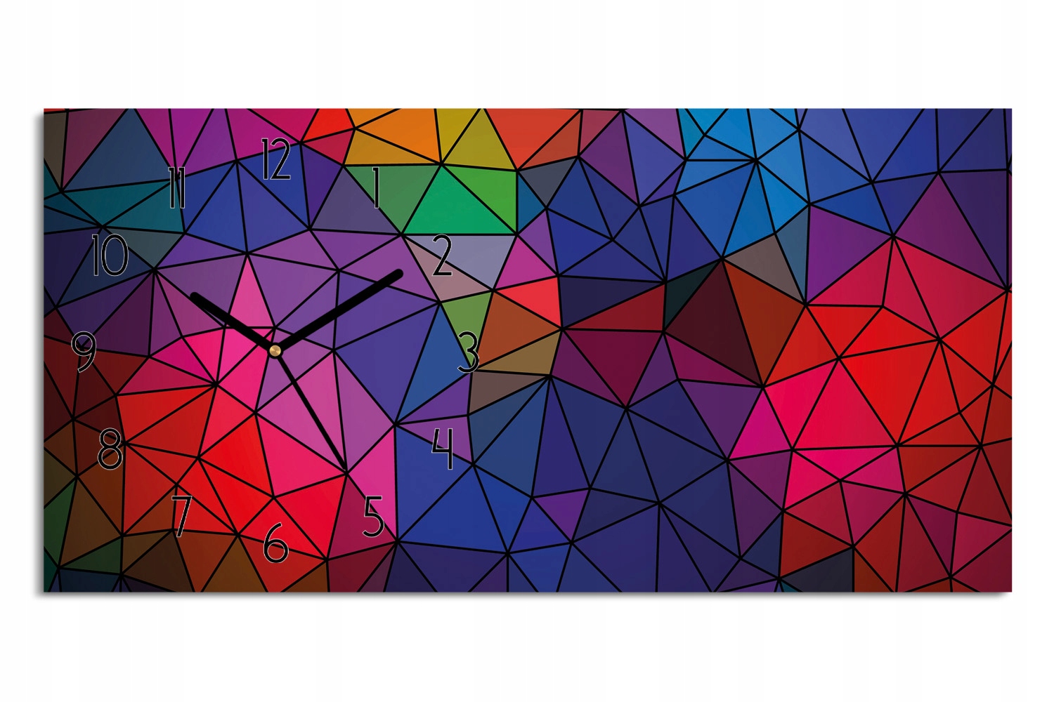 závěsné hodiny kancelářské 60x30 Vitráž mozaika sklo
