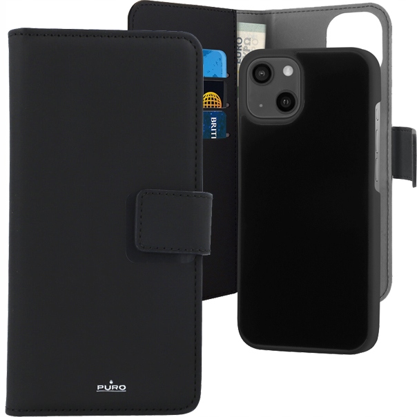Etui z klapką Puro do iPhone 13 Mini czarny Marka Puro