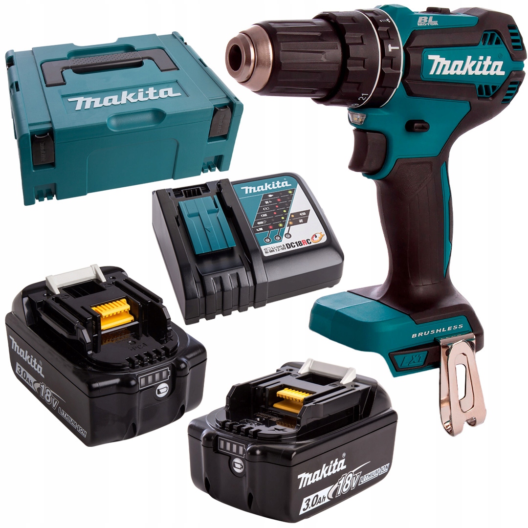Makita DHP485RFJ Lxt 18V Bl Xpt 2x3,0Ah Aku Vrtačka