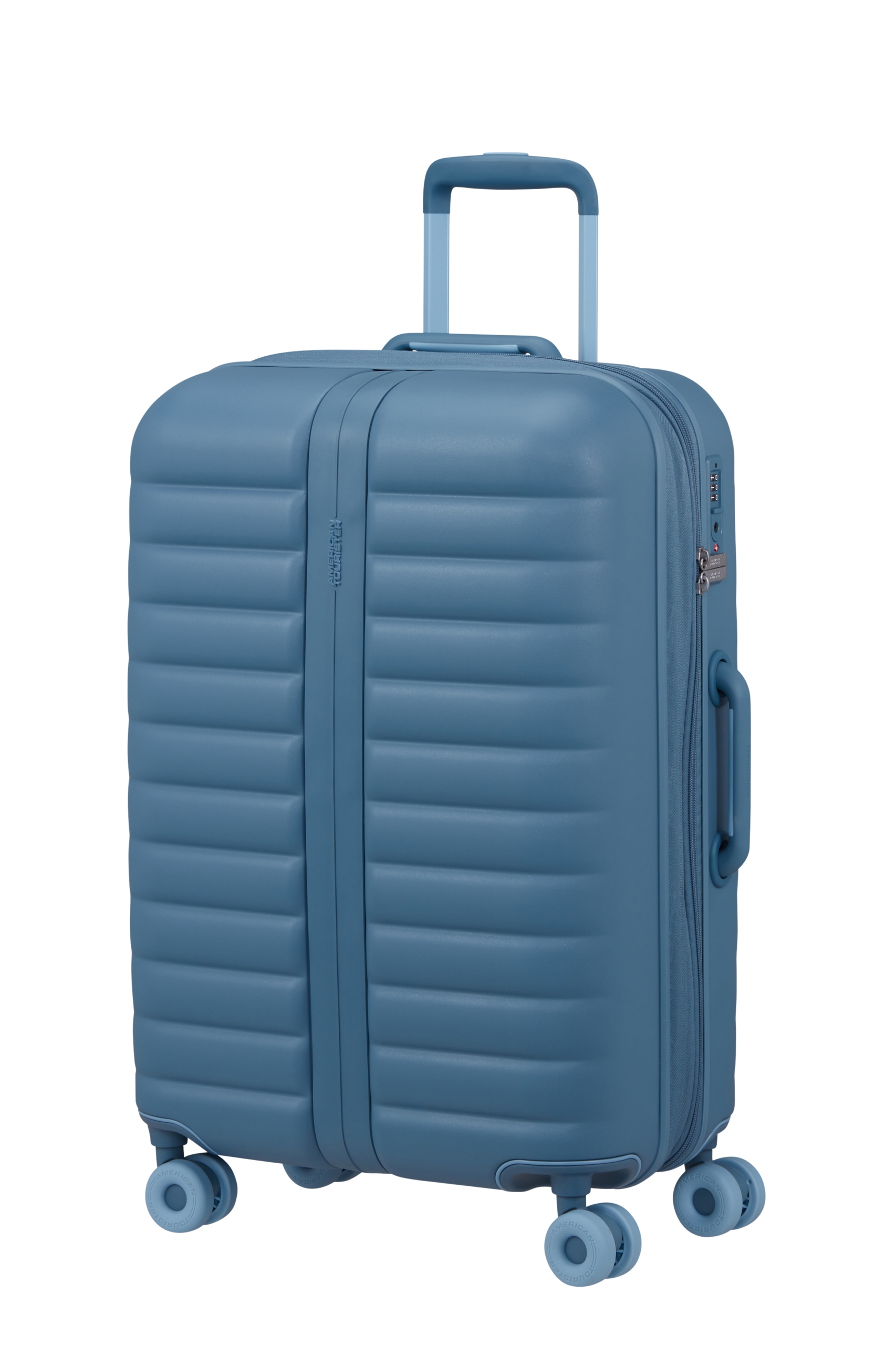 Střední kufr American Tourister Neovibe 67 cm Tsa zvětšený modrý