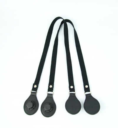 Uchwyty 85cm delongie materiałowe czarne black do obag o bag bagobag